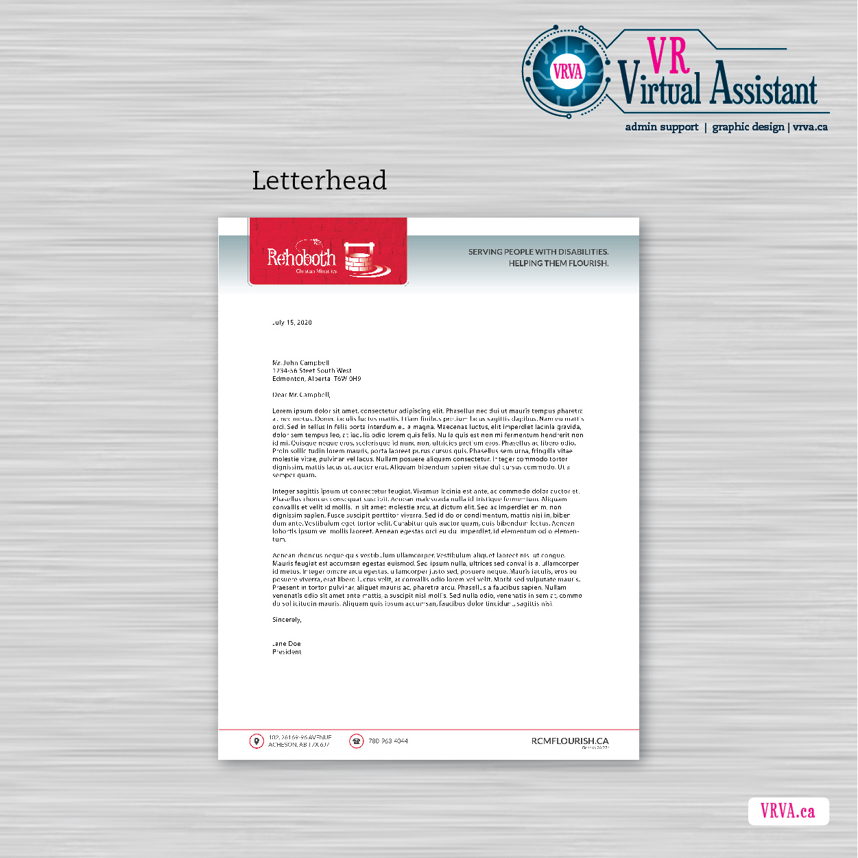 Post Template_Rehoboth Letterhead