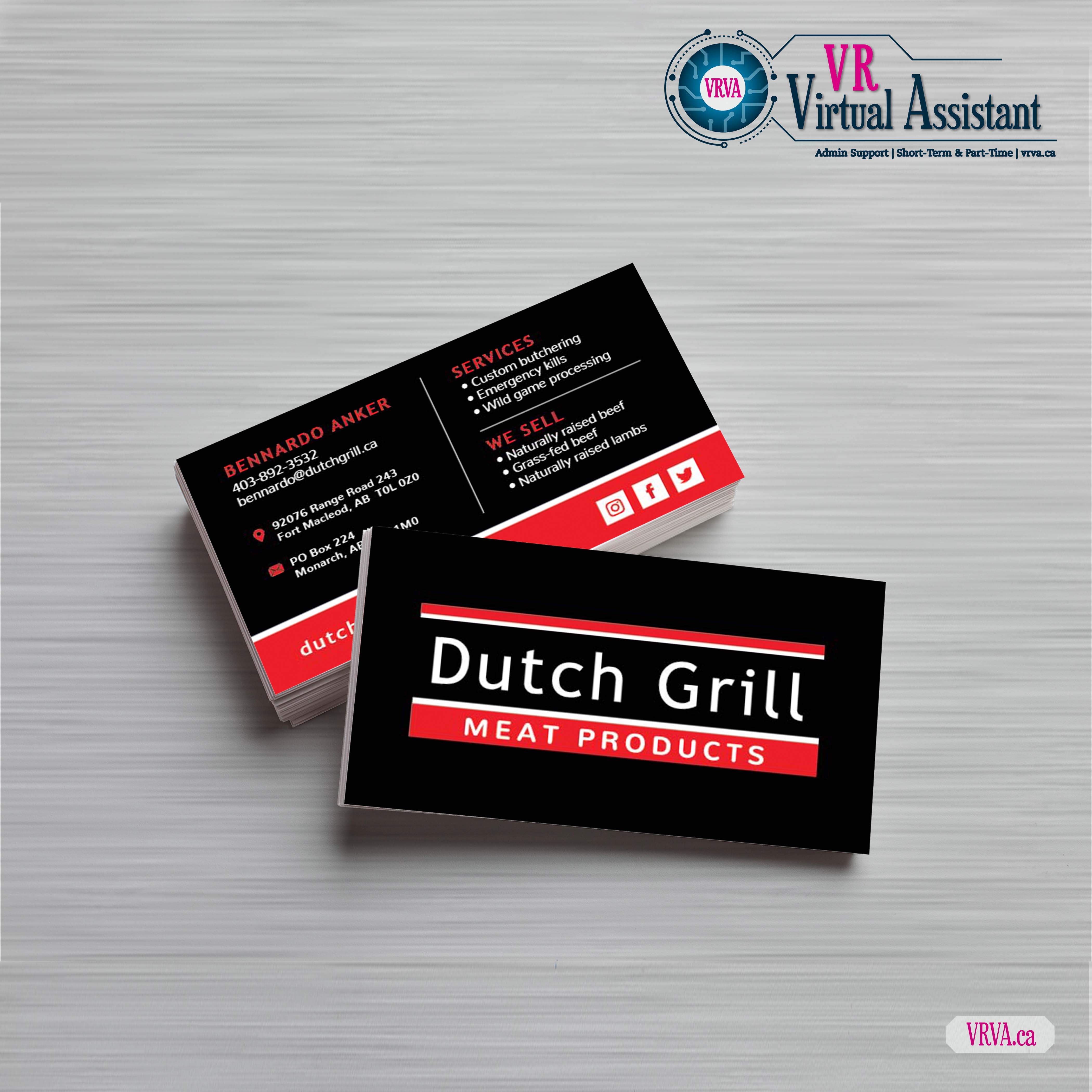 Dutch Grill Business Cards